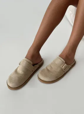 Billini Orlin Slides Desert Faux Suede