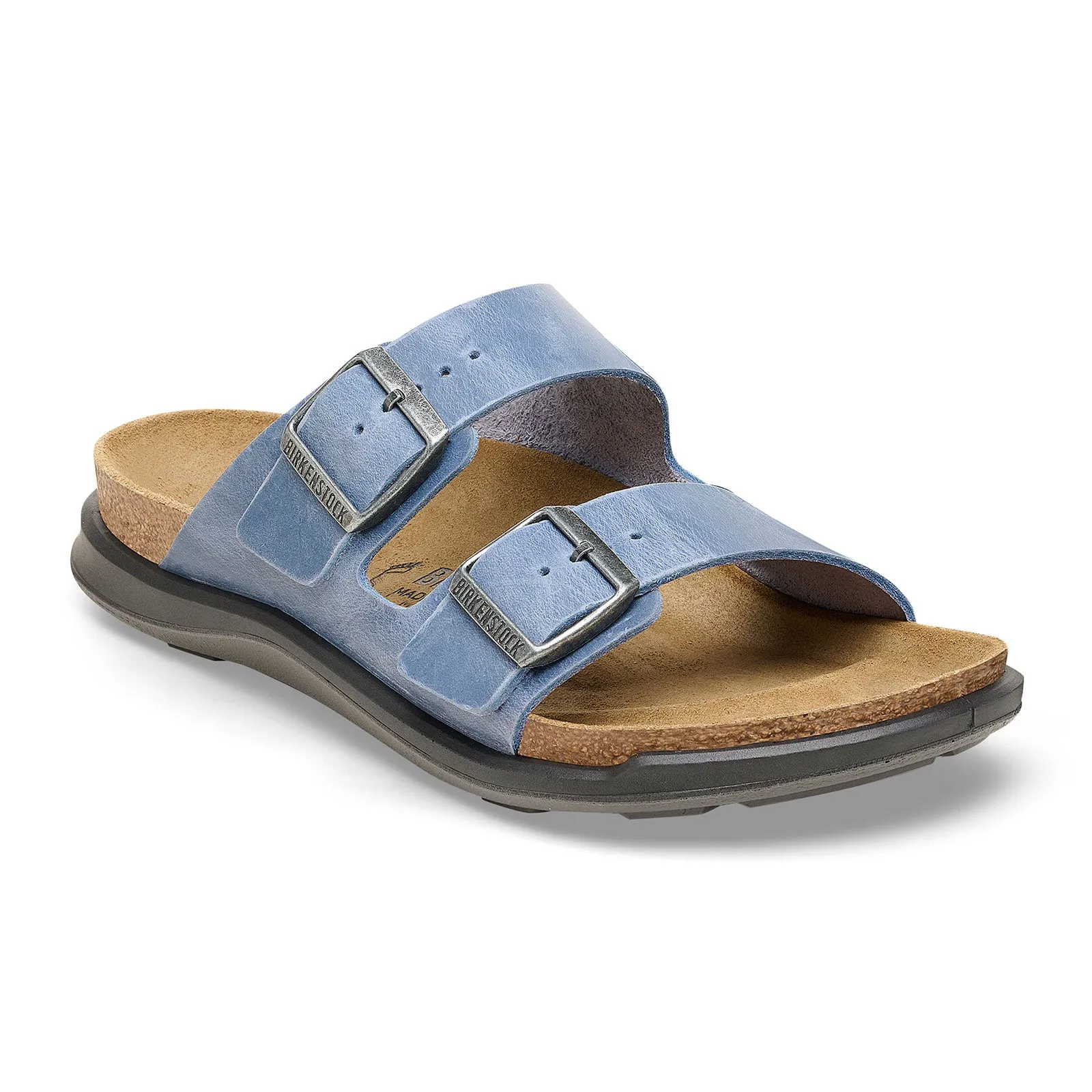 Birkenstock Arizona Rugged Slide Sandal (Women) - Elemental Blue Oiled Leather