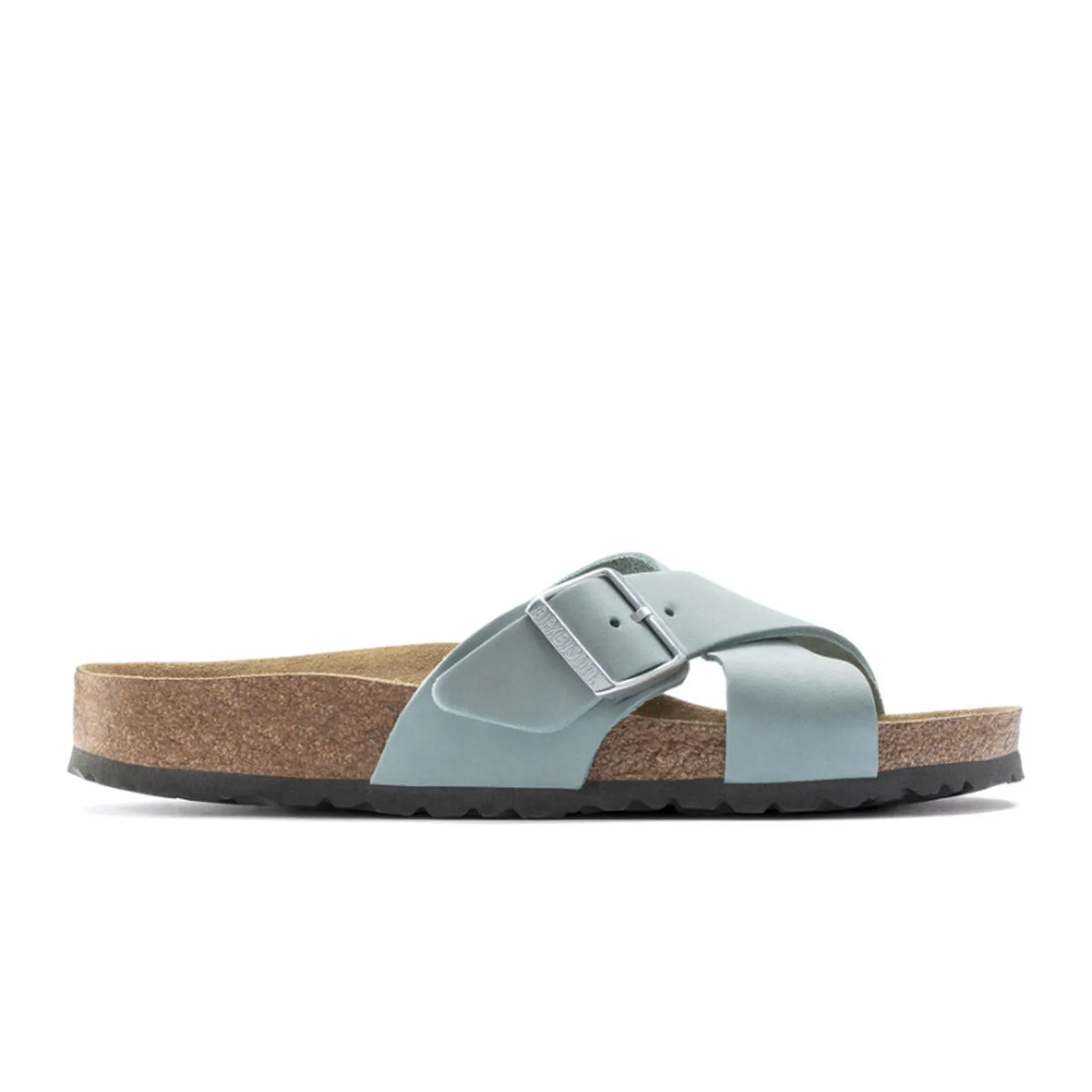 Birkenstock Siena Soft Footbed Slide Sandal (Women) - Faded Aqua Nubuck