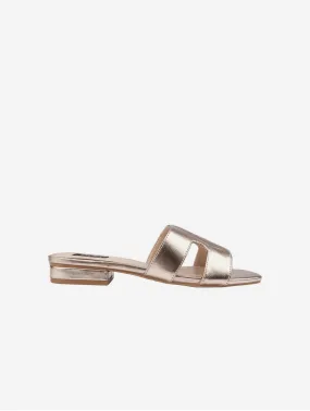 Bok Women's Vegan Leather Classic Slider Sandals | Gold