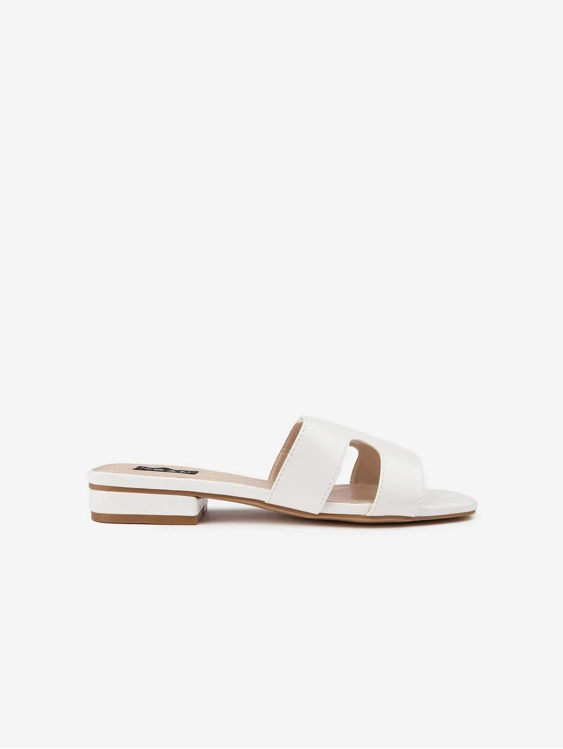 Bok Women's Vegan Leather Classic Slider Sandals | White