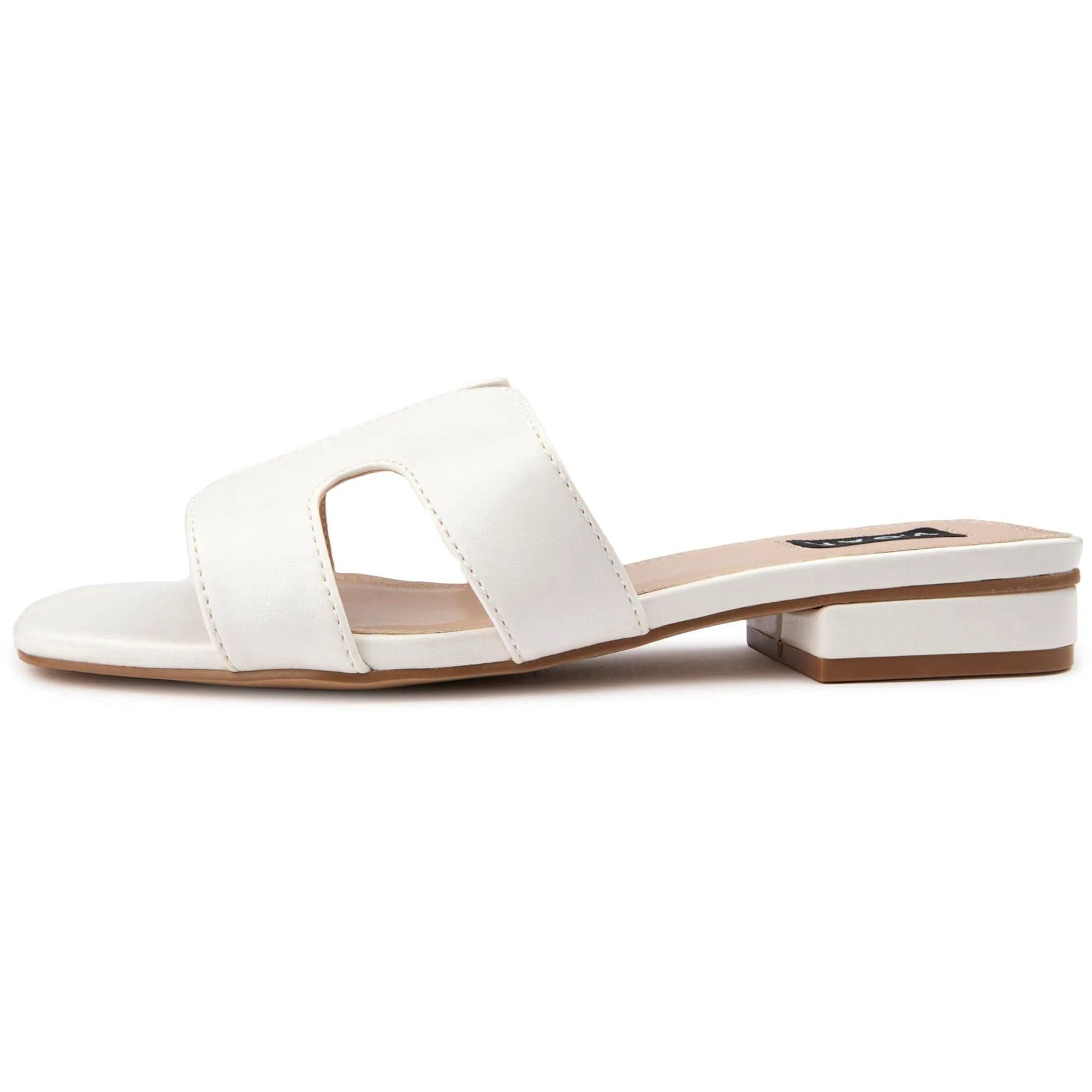 Bok Women's Vegan Leather Classic Slider Sandals | White