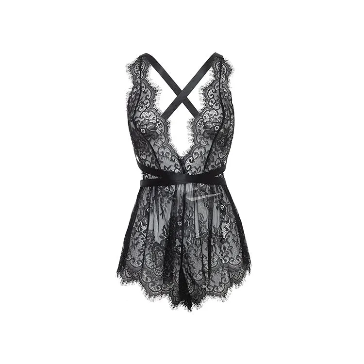 Brea Eyelash Lace Romper