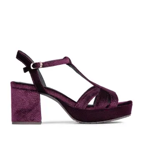 Charlie Velvet Dark Plum