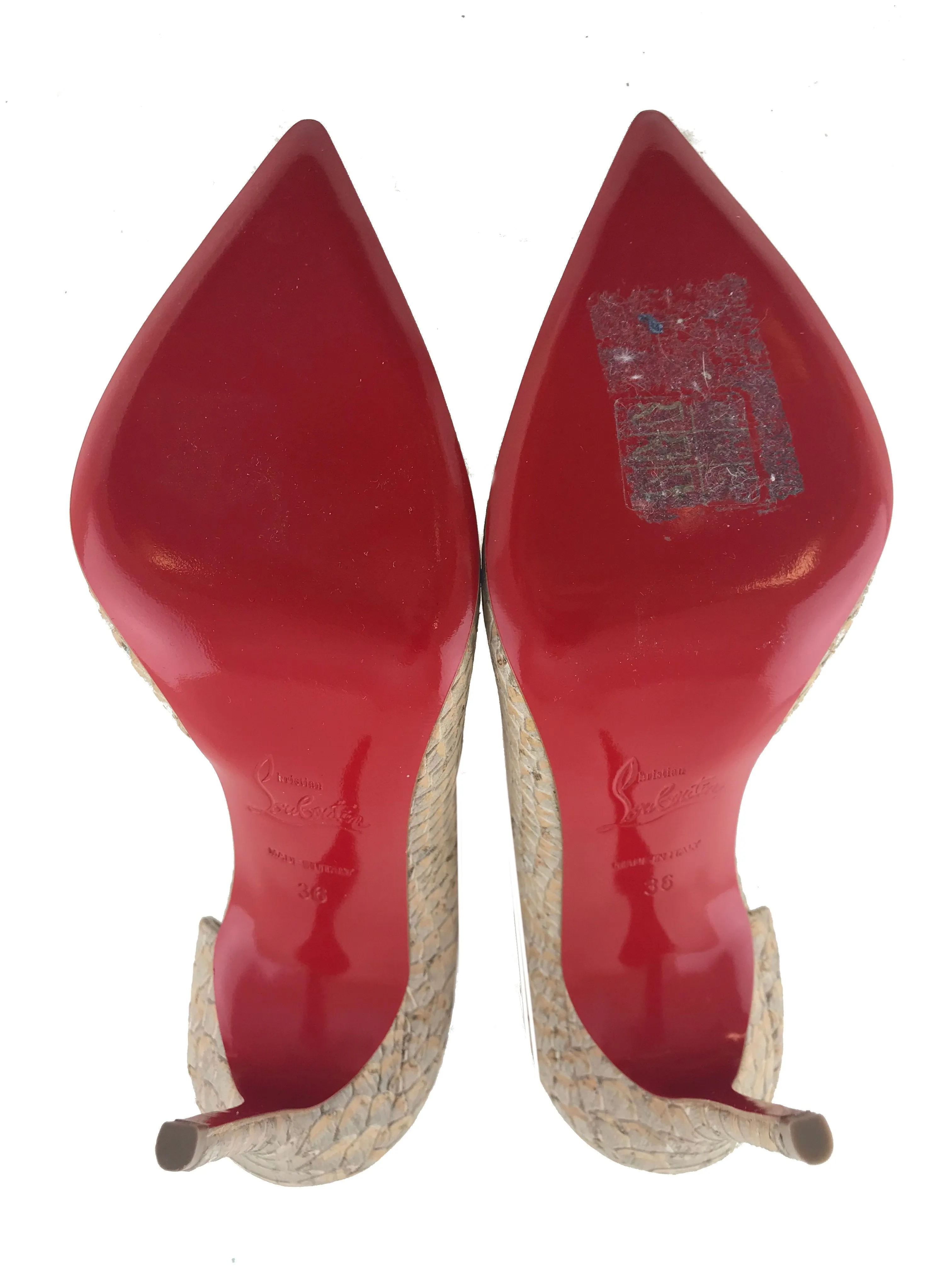 Christian Louboutin Iriza 100 Liege Embosse Pumps Size 6 NEW