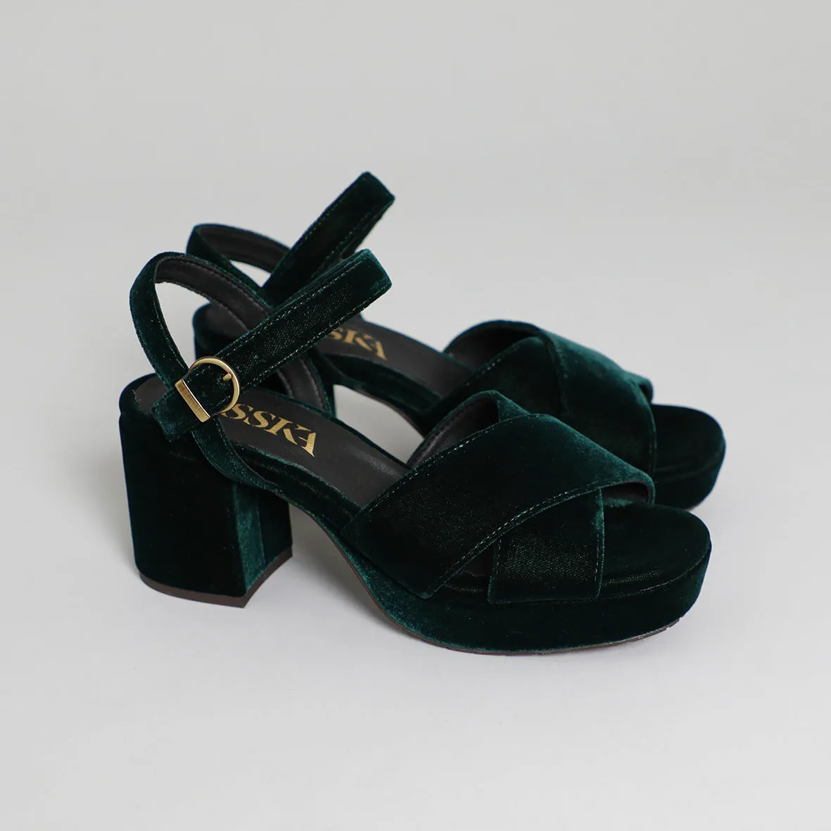 Clara Vegan Velvet Green