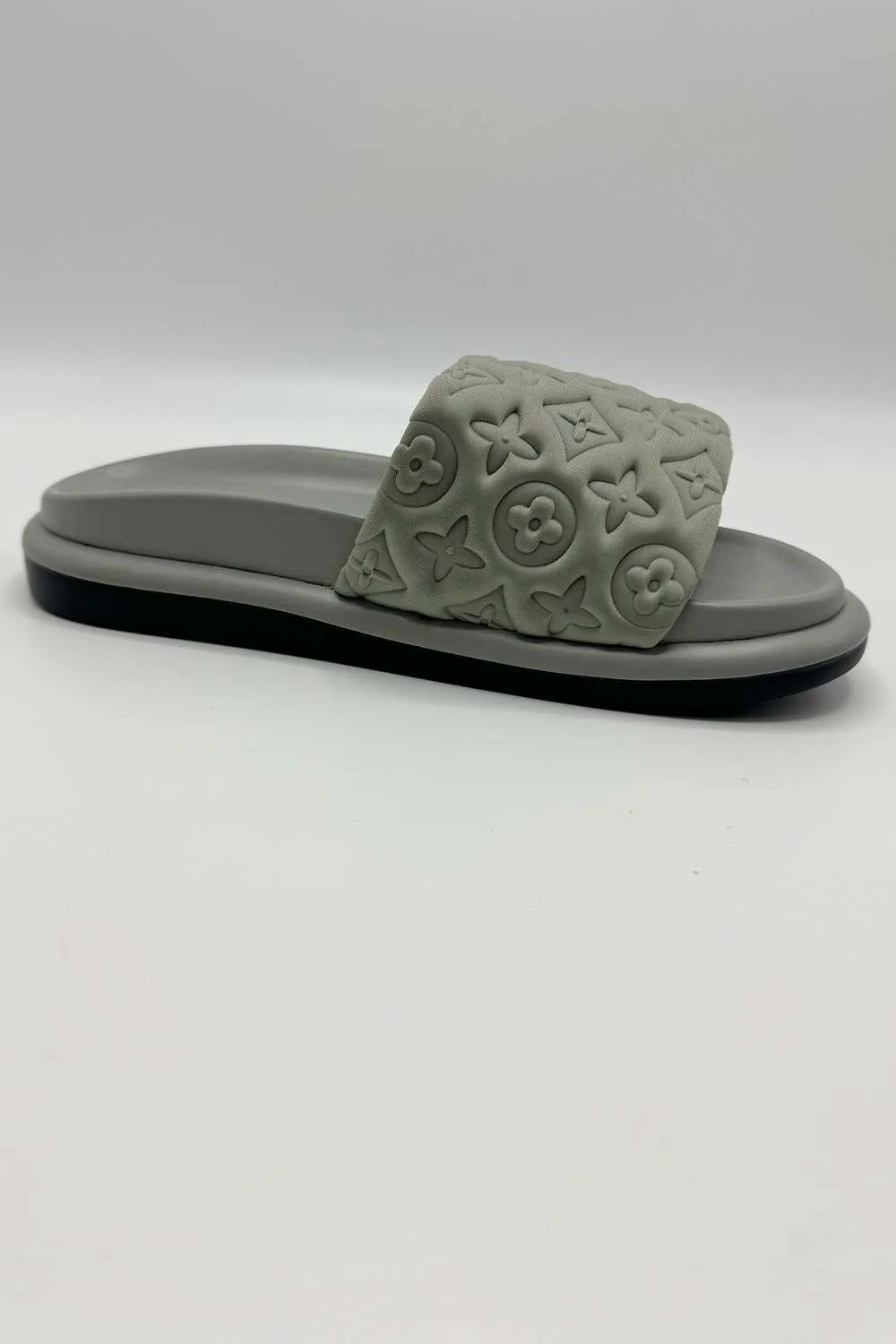 Cornie Patterned Band Sliders in Grey