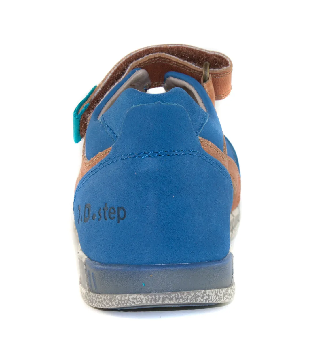 D.D. Step little kid boy sandals blue and brown size US 8.5-12