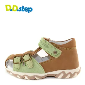 D.D. Step toddler boy sandals brown and khaki size US 4-8