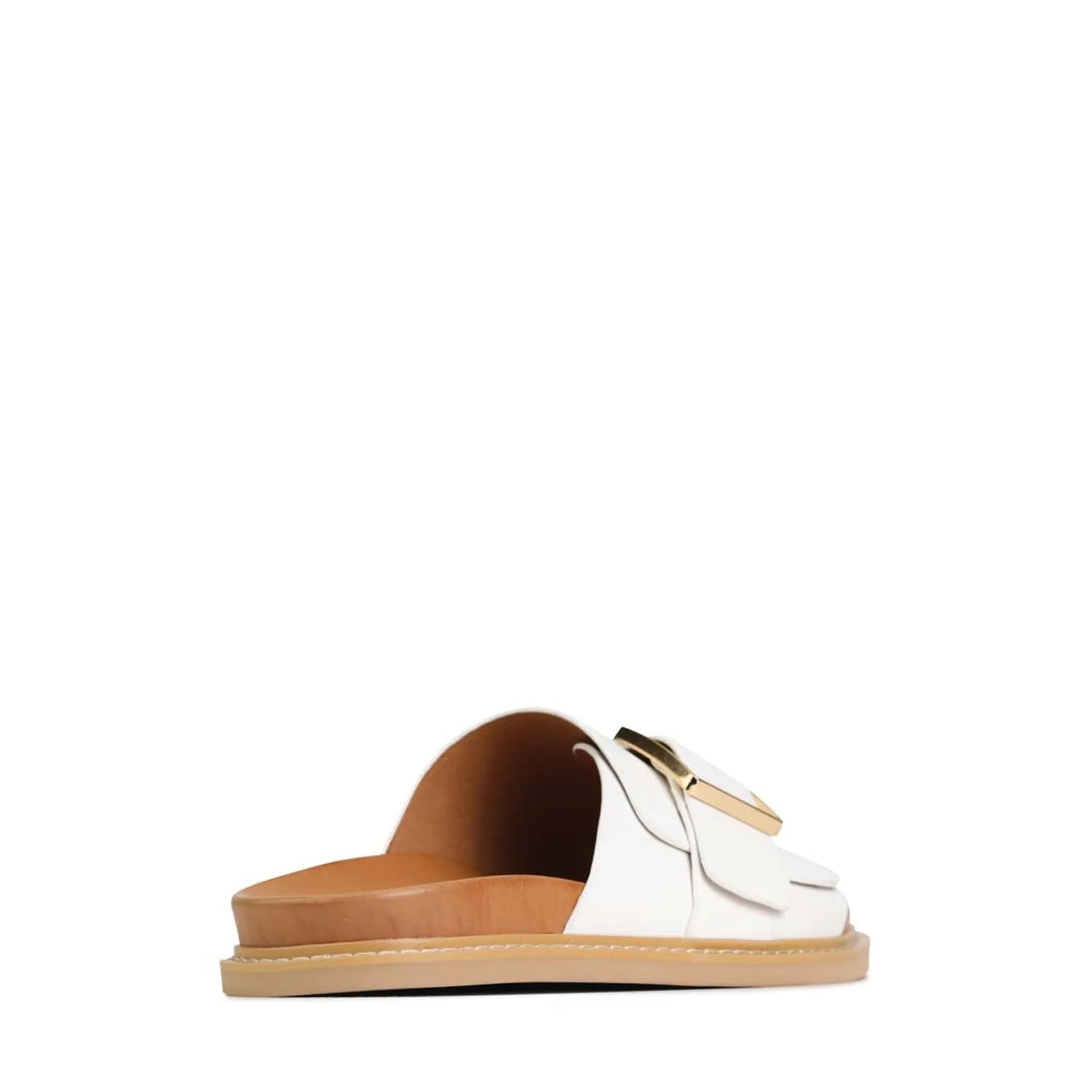 DEDE LEATHER SLIDE SANDALS