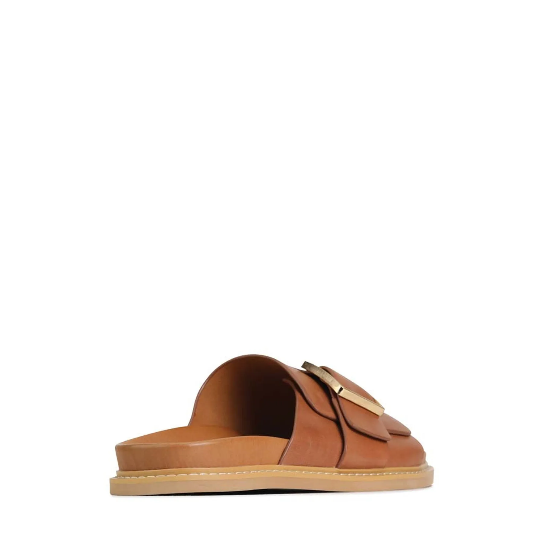 DEDE LEATHER SLIDE SANDALS