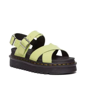 Dr Martens - Voss II Cross Strap Sandal Distressed Patent Lime Green