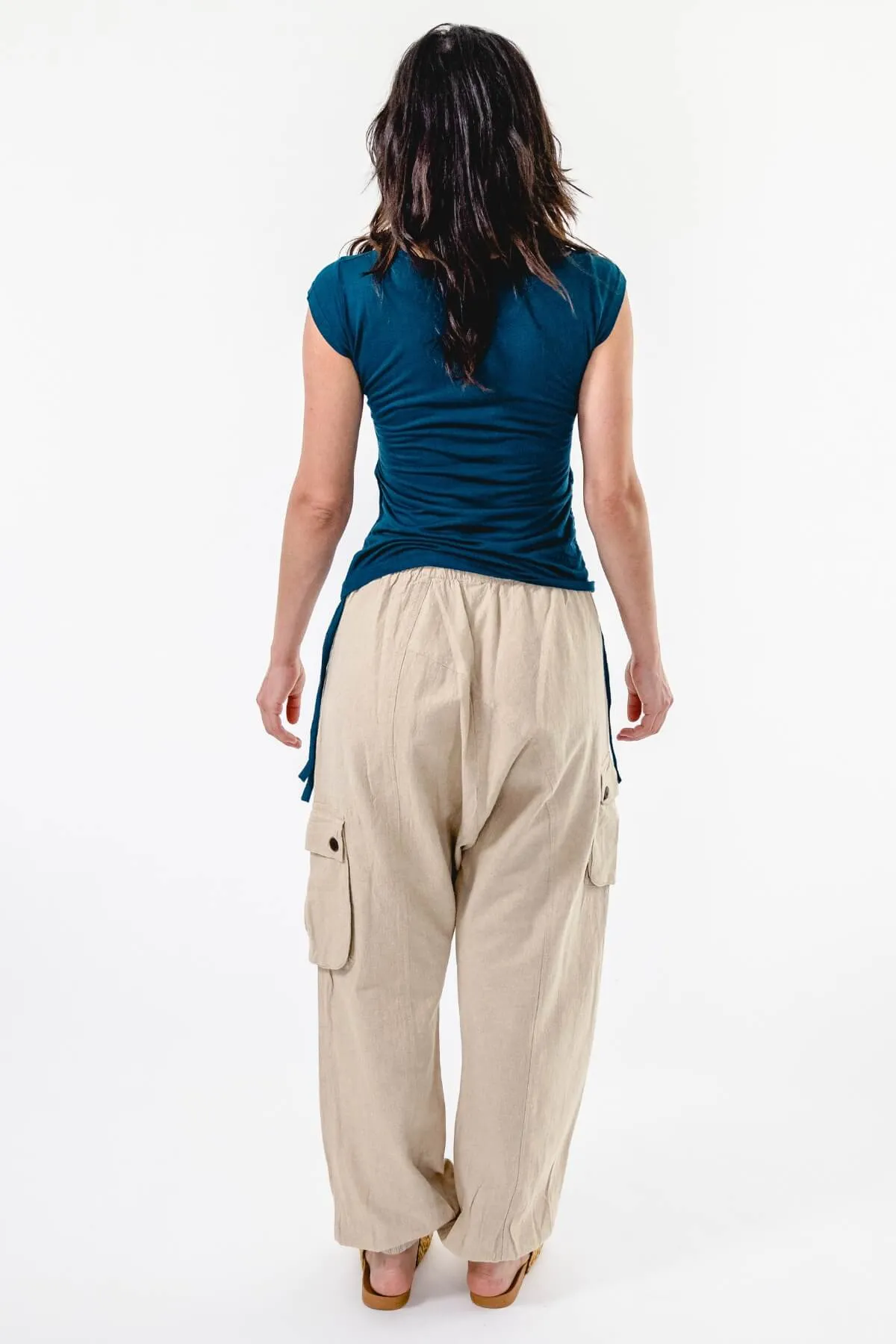 Drop Crotch Pants - Oatmeal