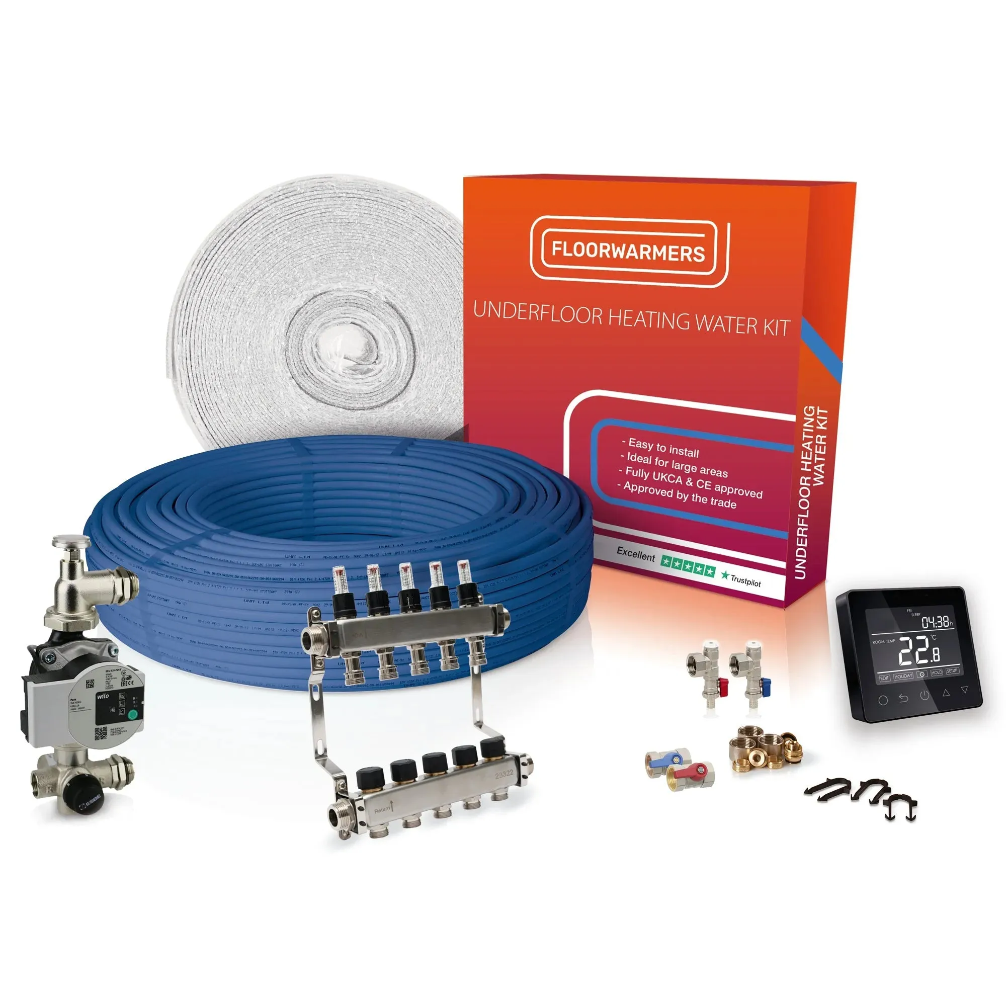 Floorwarmers Water Underfloor Heating High Output Kit