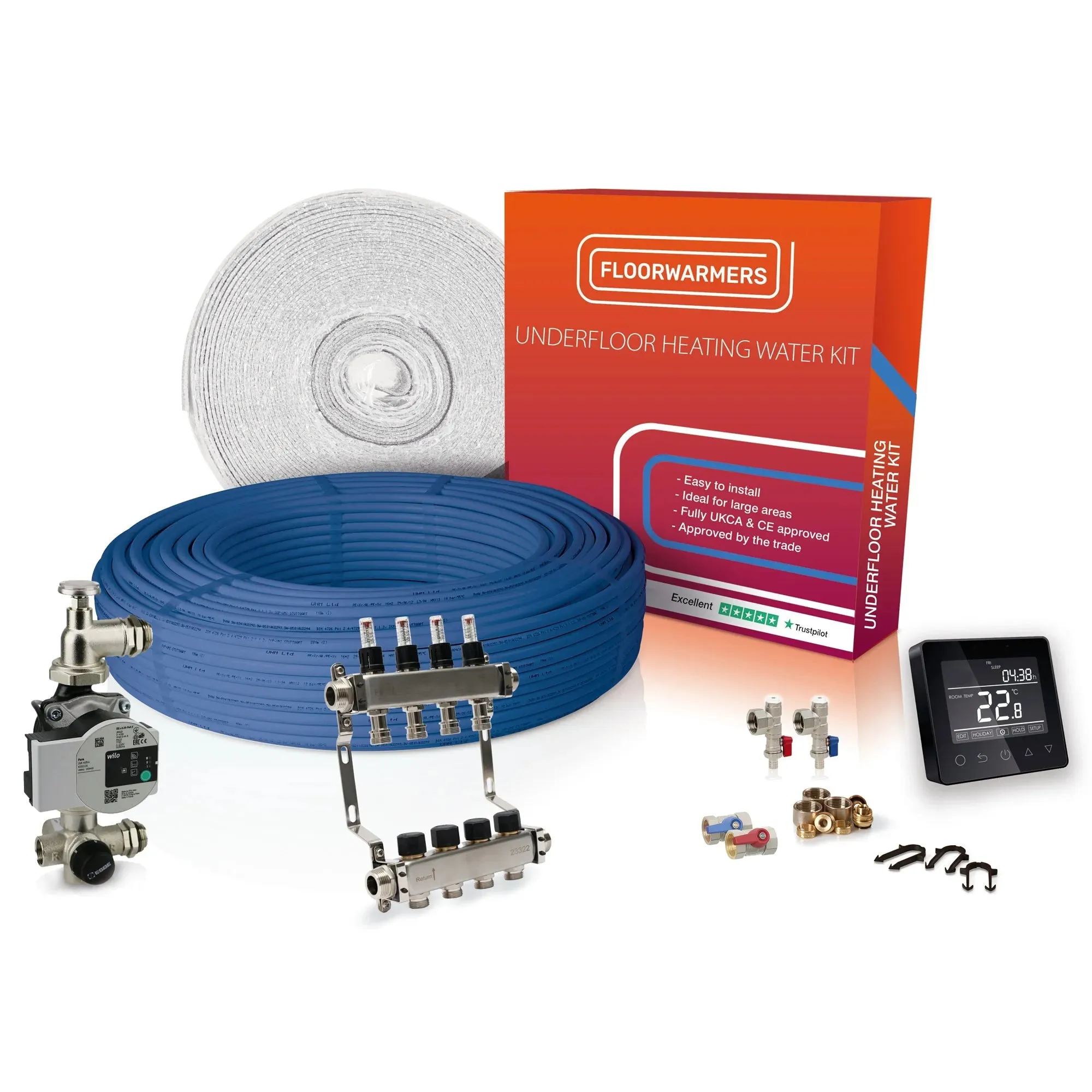 Floorwarmers Water Underfloor Heating High Output Kit