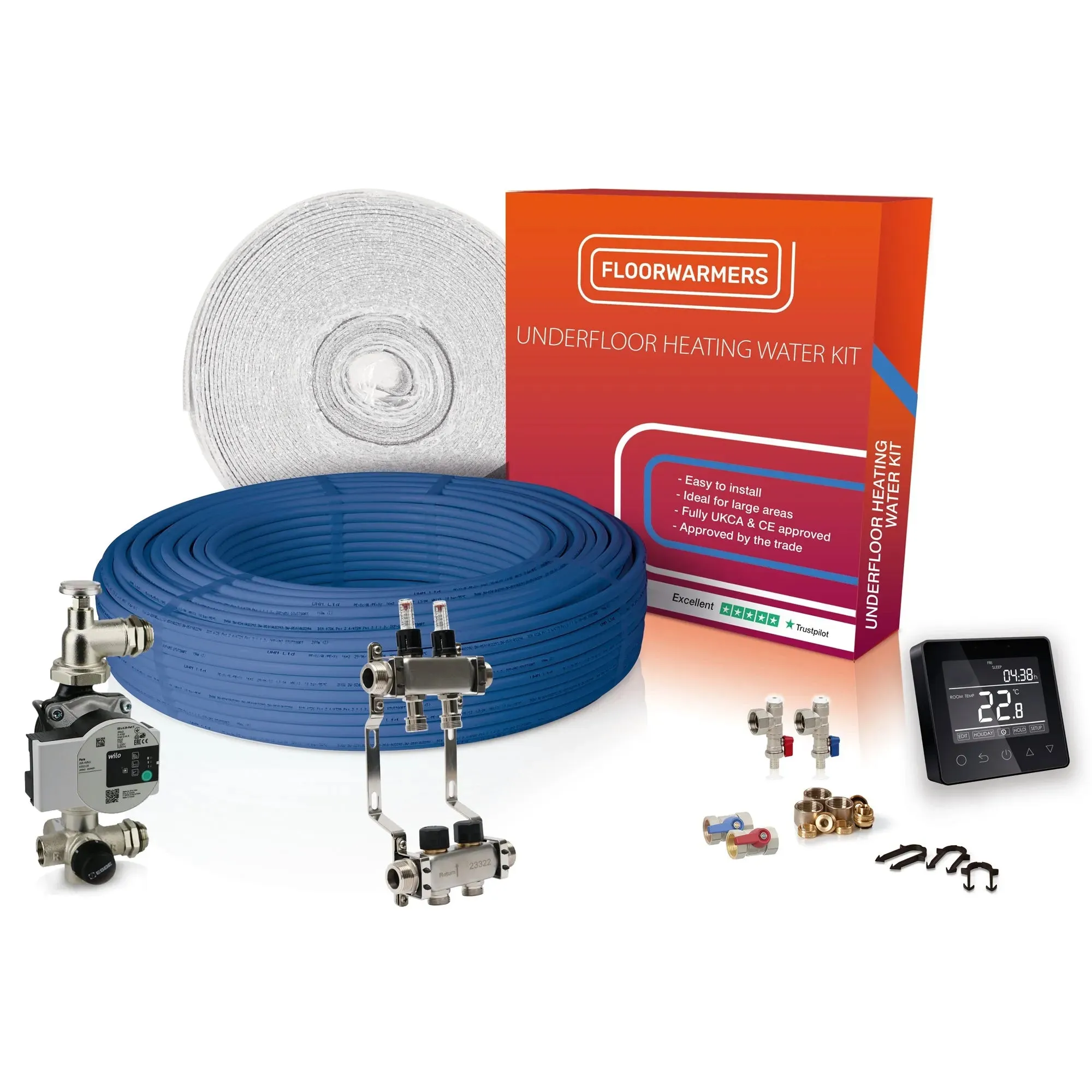 Floorwarmers Water Underfloor Heating High Output Kit