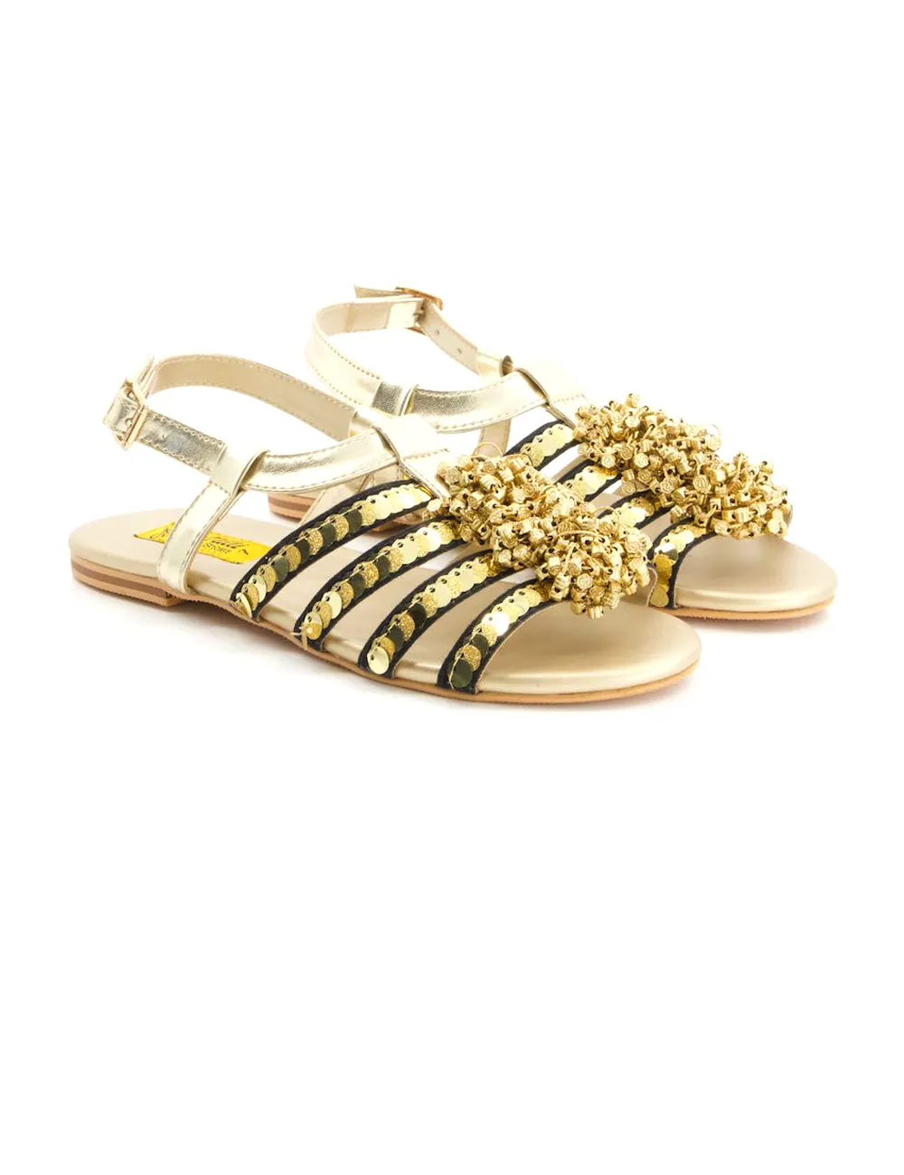 Golden Fancy Sandal for women