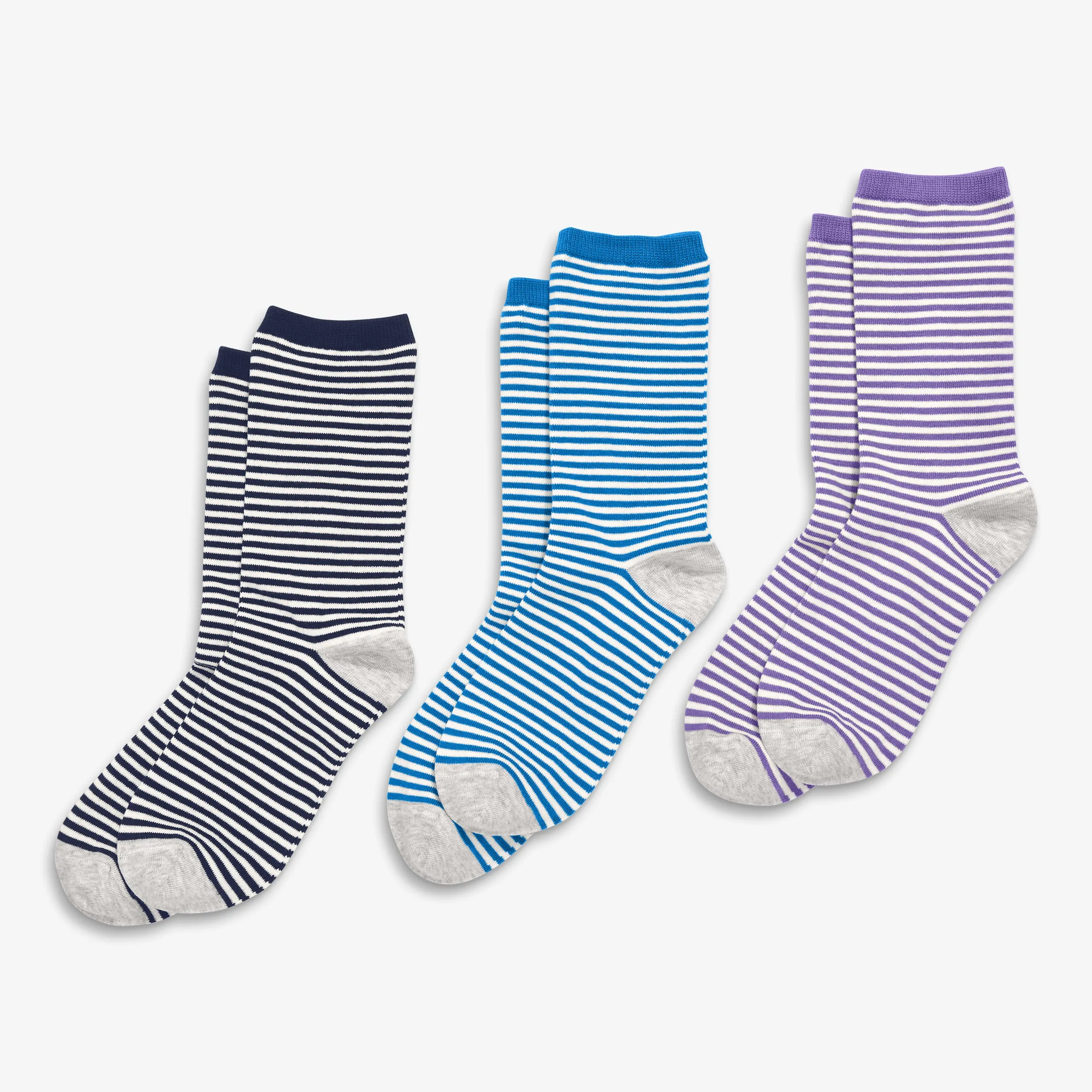 Grown-ups crew sock 3-pack in stripe