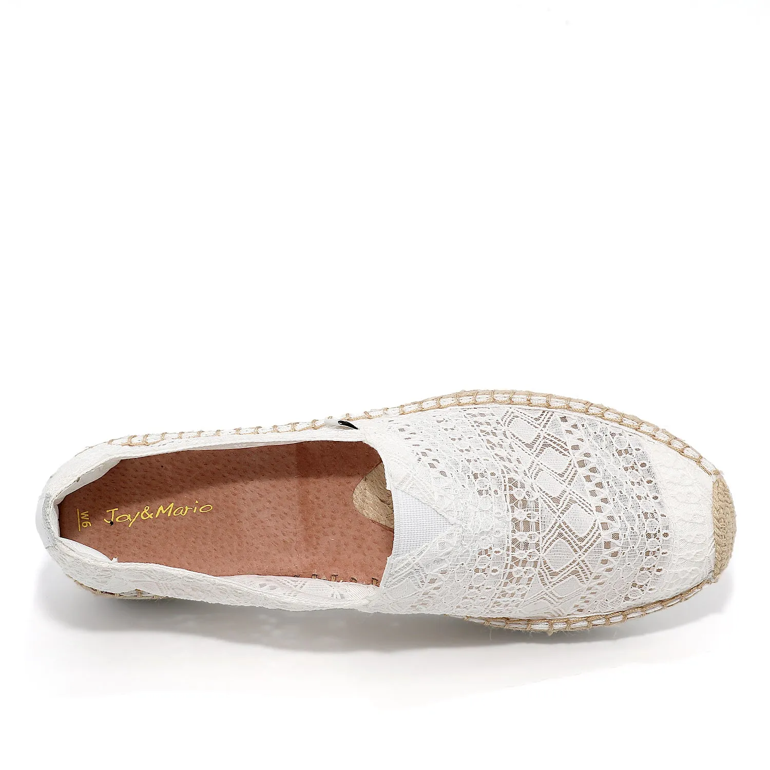 Handmade Women’s Slip-On Espadrille Mesh Loafers Platform-A51350W