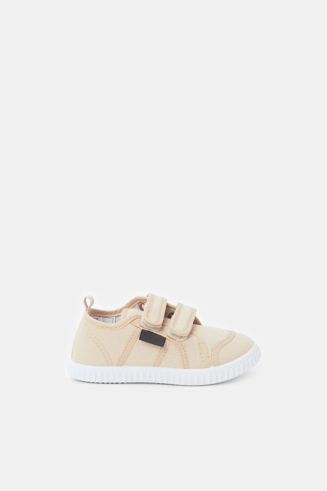 Infant Boys Beige Velcro Pumps