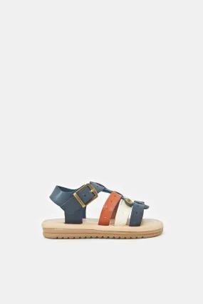 Infant Boys Navy Backstrap Sandals