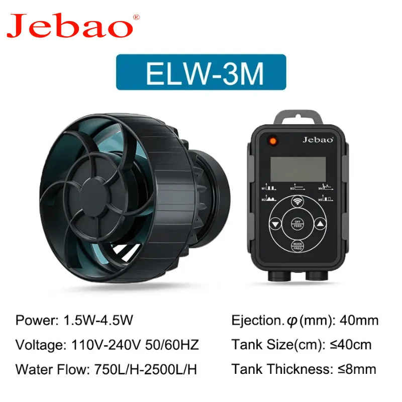 JEBAO ELW Wavemaker - (3M,5M,10M,20M,30M) Controller/Wi-Fi Mobile phone, Dual Control