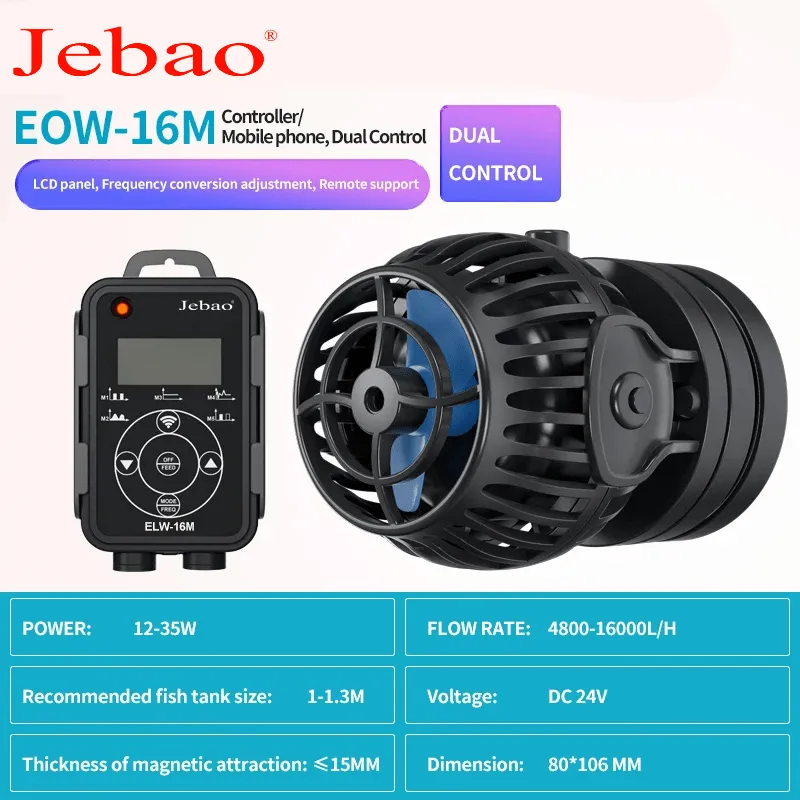 JEBAO EOW Wavemaker - (3M,5M,9M,16M,22M) Controller/Wi-Fi Mobile phone, Dual Control