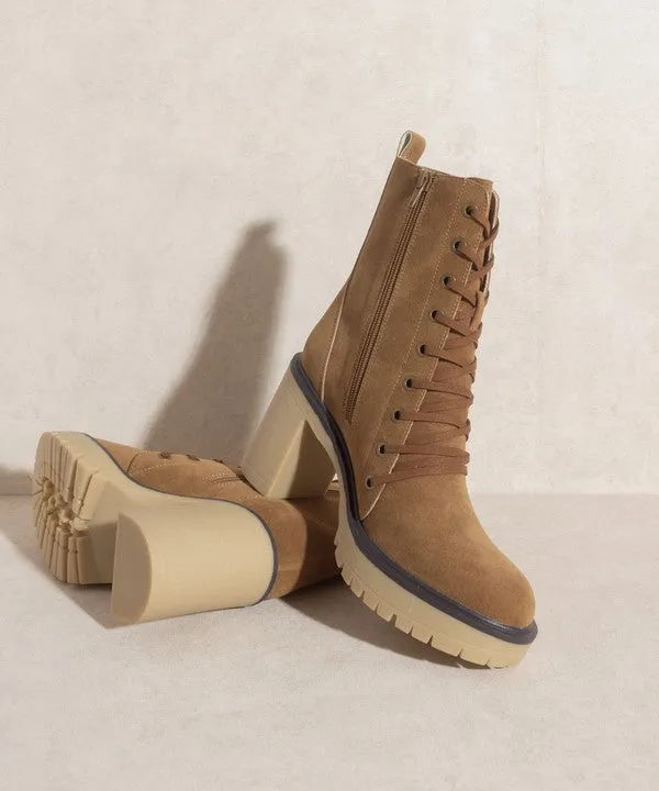 Jenna   Platform Military Boots