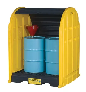 Justrite 28675 2-Drum DrumShed- Yellow