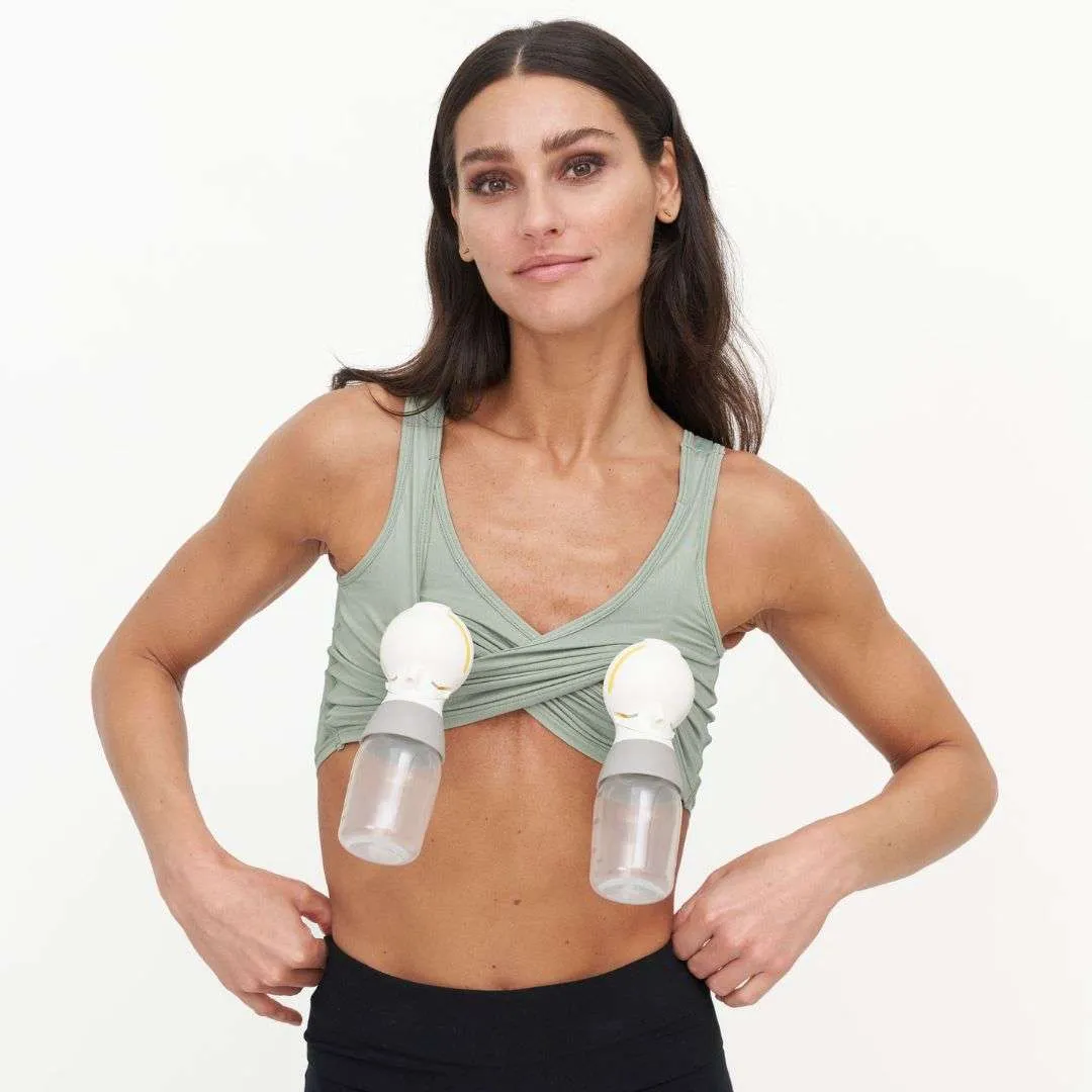 Larken X Nursing   Pumping Bra | Sage