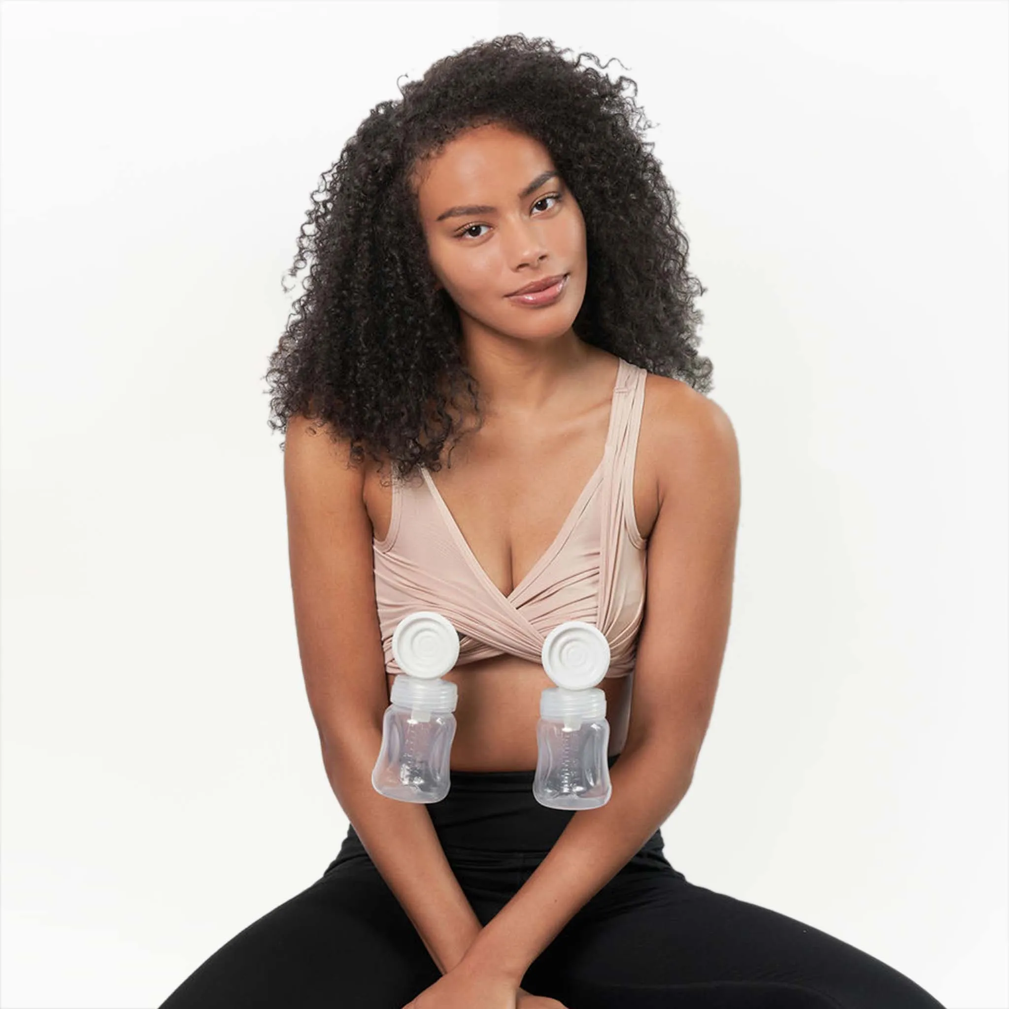 Larken X Nursing   Pumping Bra | Sand