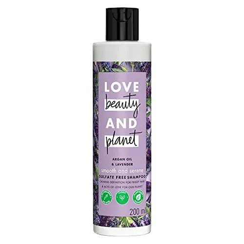 Love Beauty & Planet Argan Oil and Lavender Shampoo for Dry & Frizzy hair | Sulfate Free , 200ml