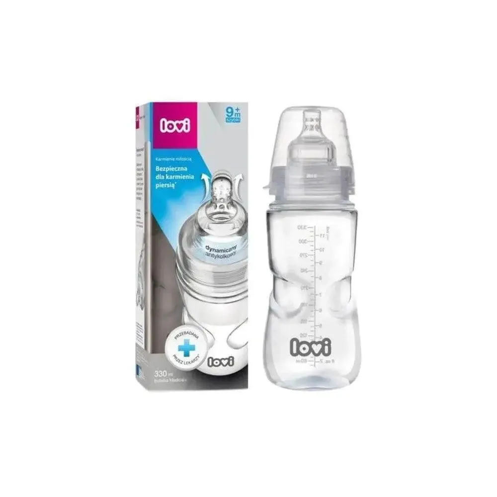 Lovi Medical  Bottle With Dynamic Teat 330ml 9m 