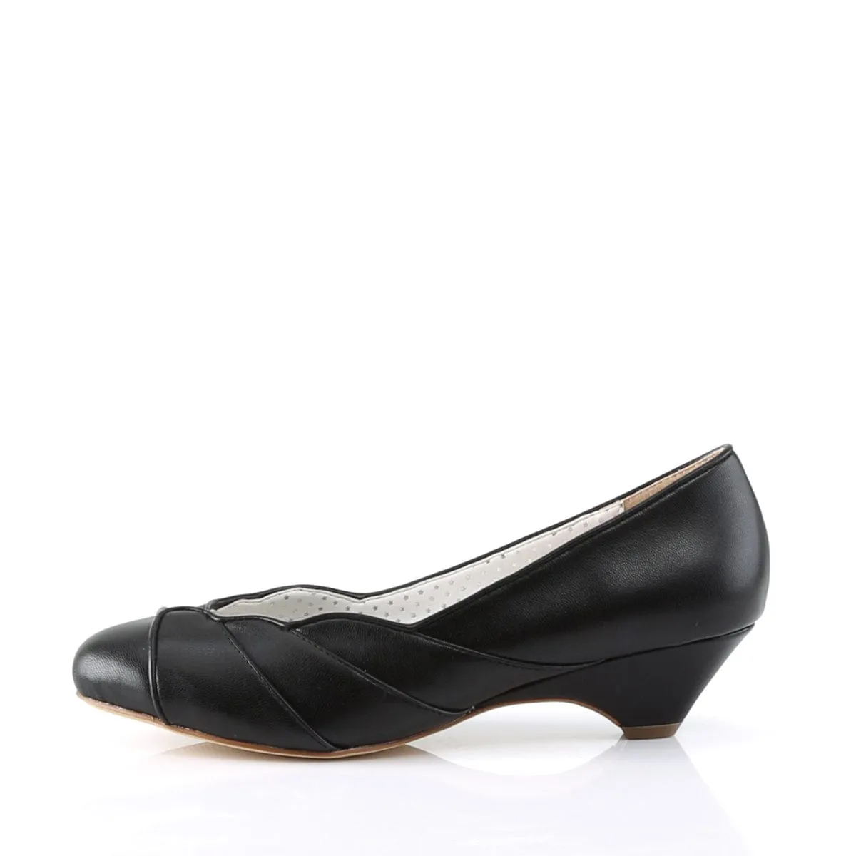 LULU-05 Black Faux Leather