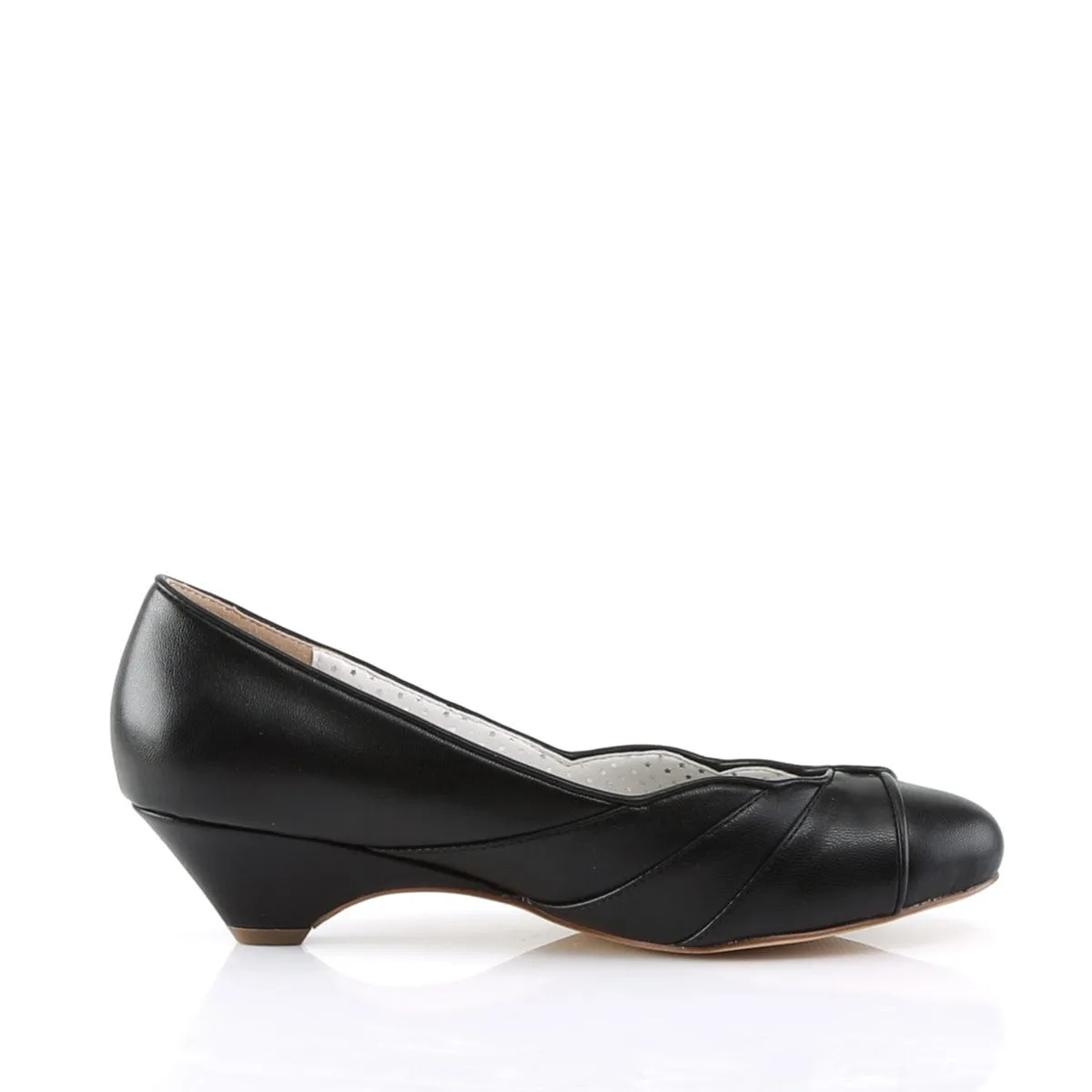 LULU-05 Black Faux Leather