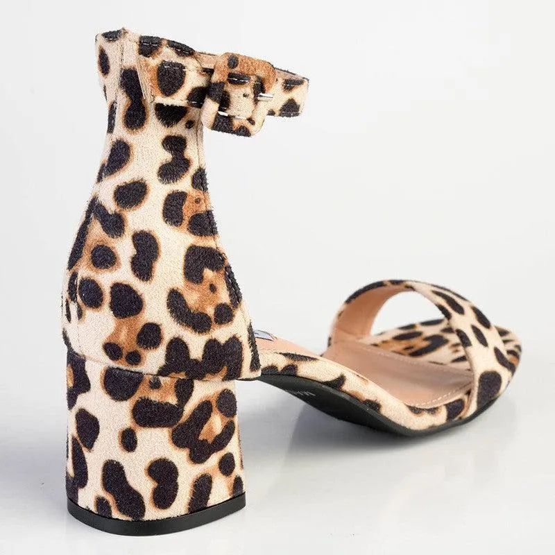 Madison Amira Block Heel Sandal - Leopard