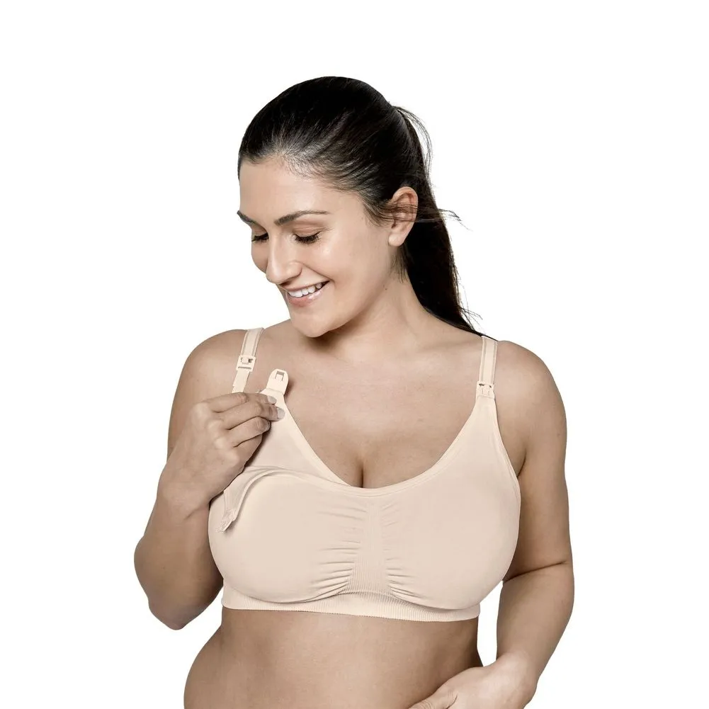 Medela 3-in-1 Nursing and Pumping Bra - Chai (Medium) (84038) (Open Box)