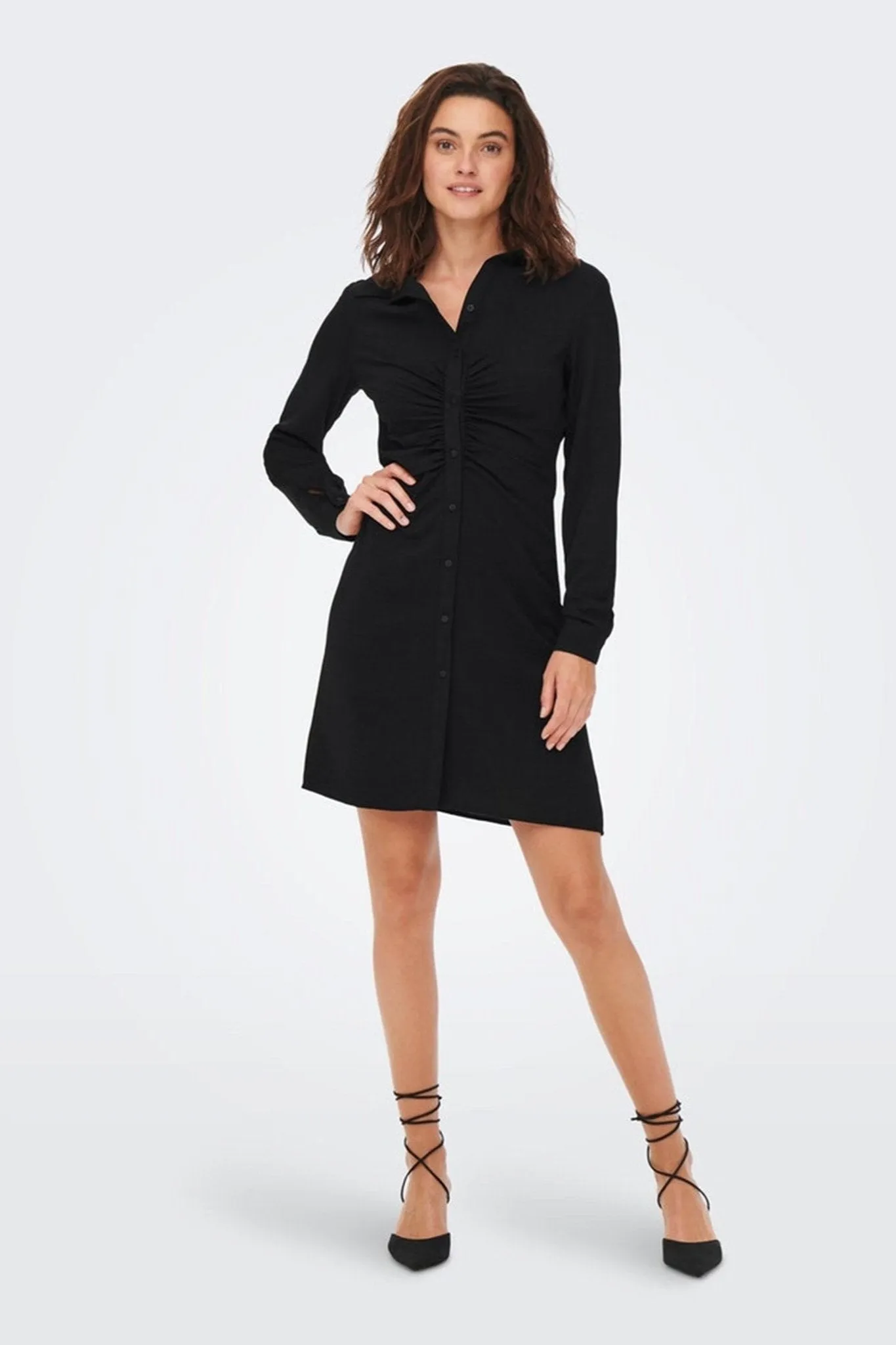 Mette Wrinkle Dress - Black