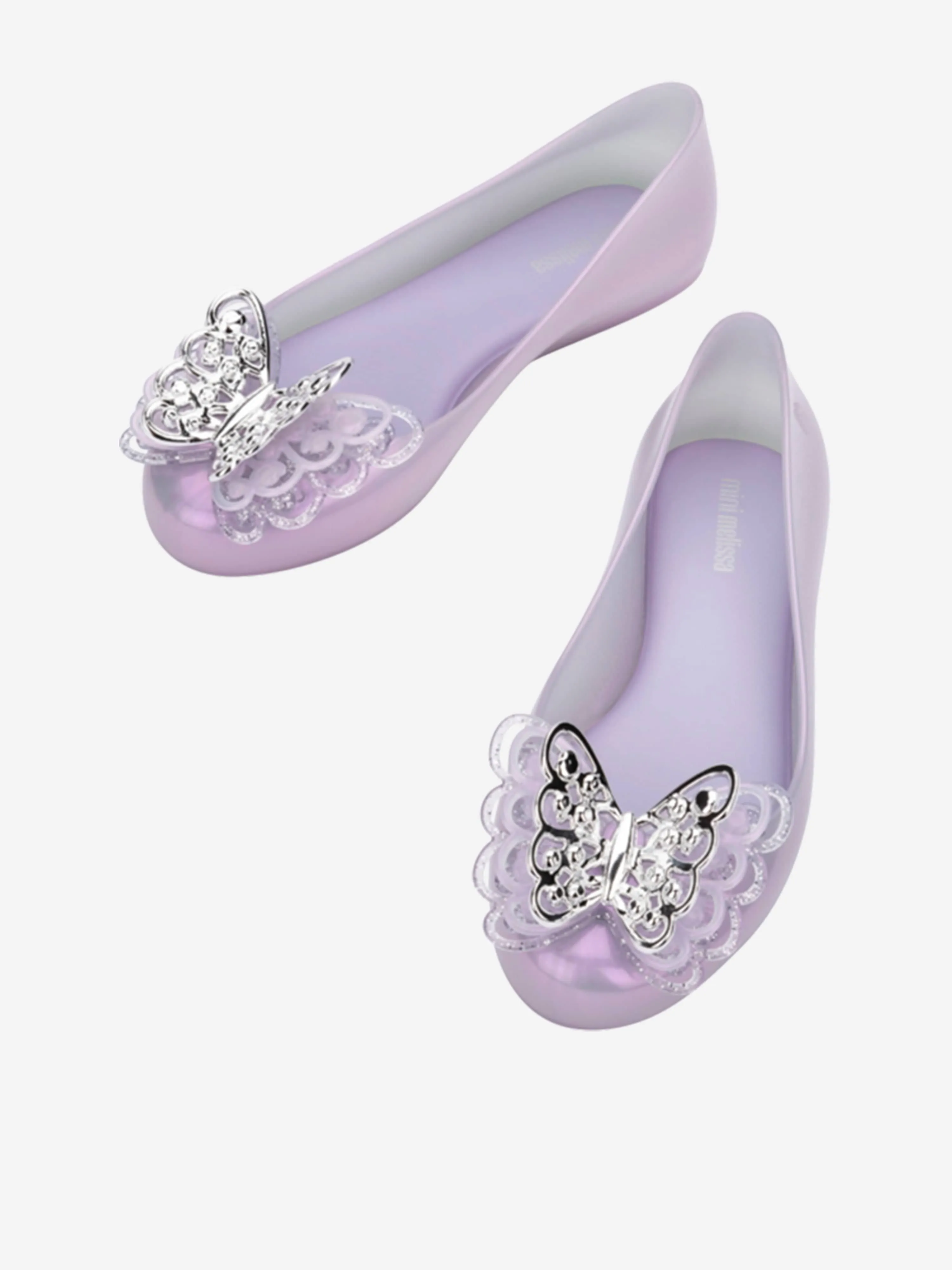 Mini Melissa Girls Sweet Love Fly II Ballerinas in Purple