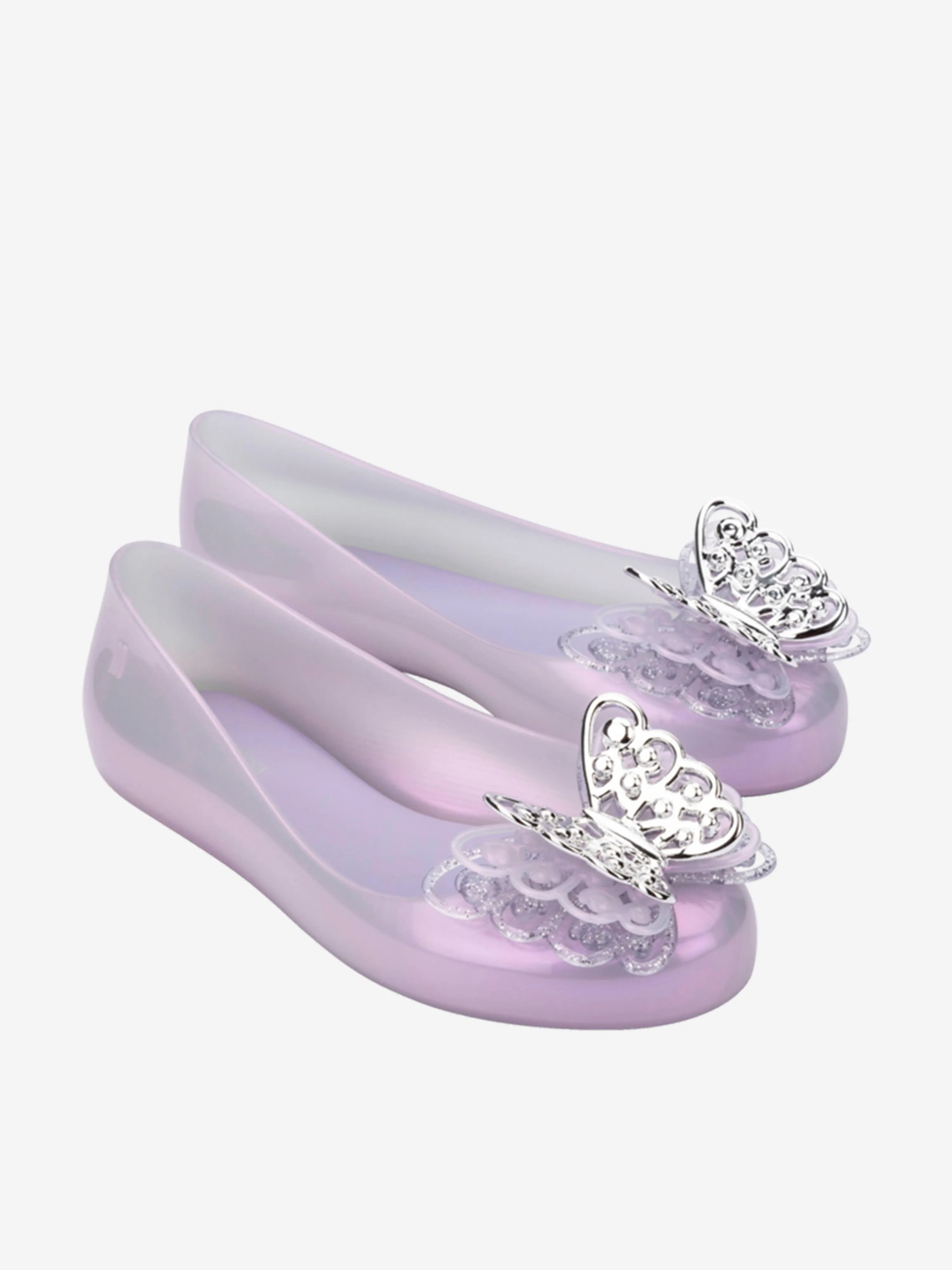 Mini Melissa Girls Sweet Love Fly II Ballerinas in Purple