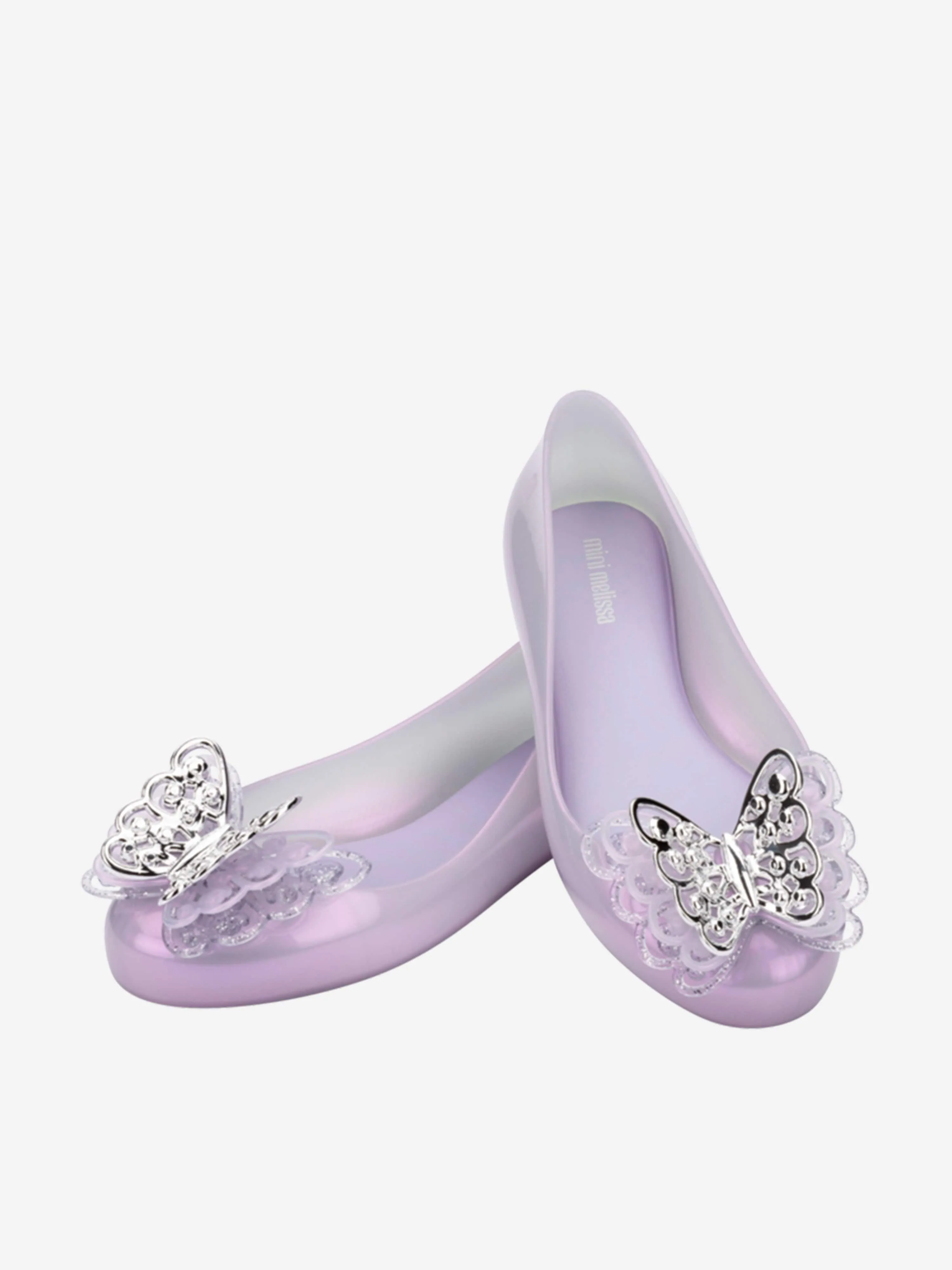 Mini Melissa Girls Sweet Love Fly II Ballerinas in Purple