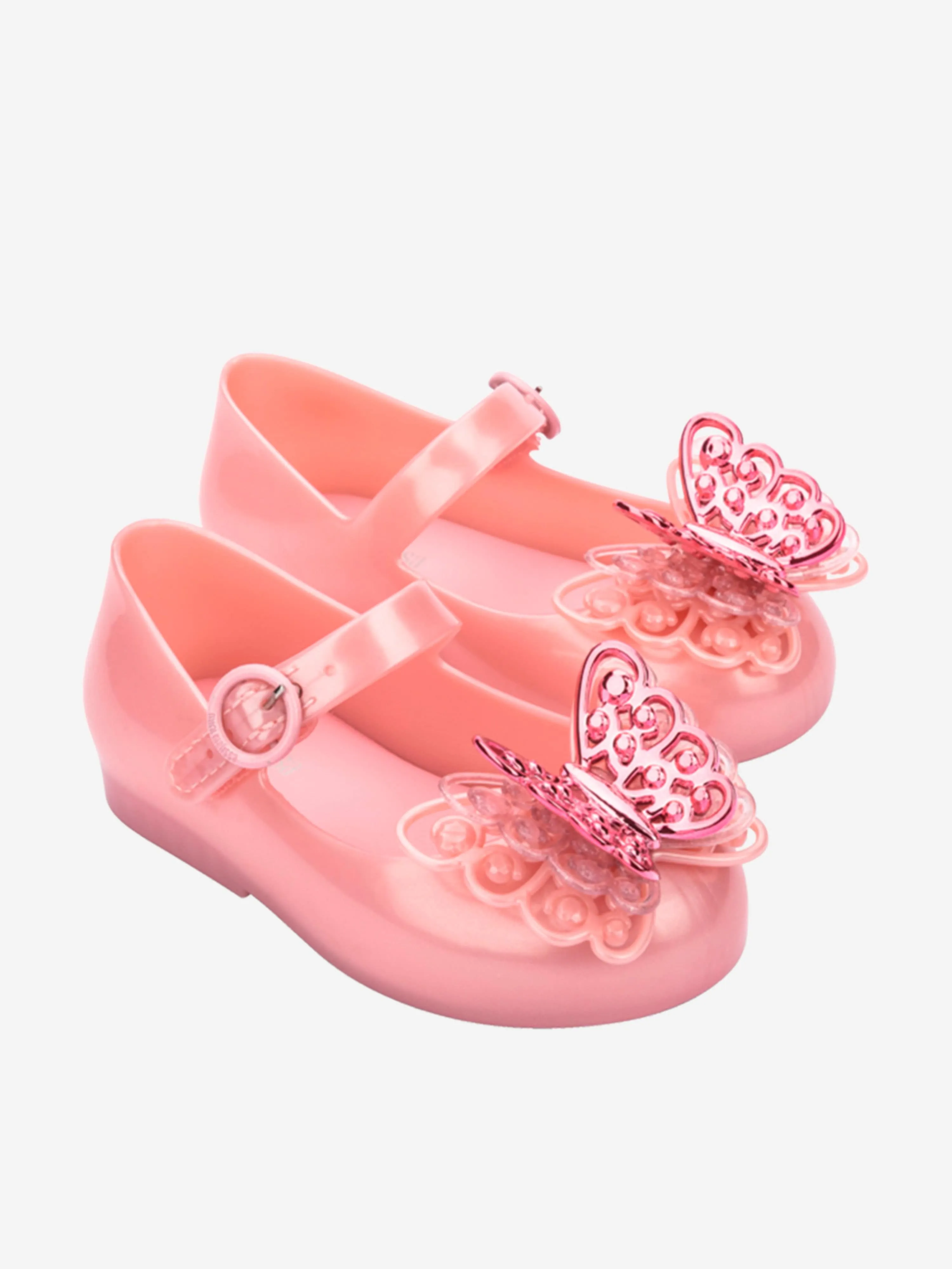 Mini Melissa Girls Sweet Love Fly II Shoes in Pink