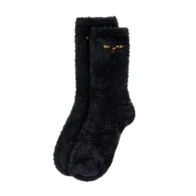 MINI RODINI - Cat Eyes Fuzzy Socks Black