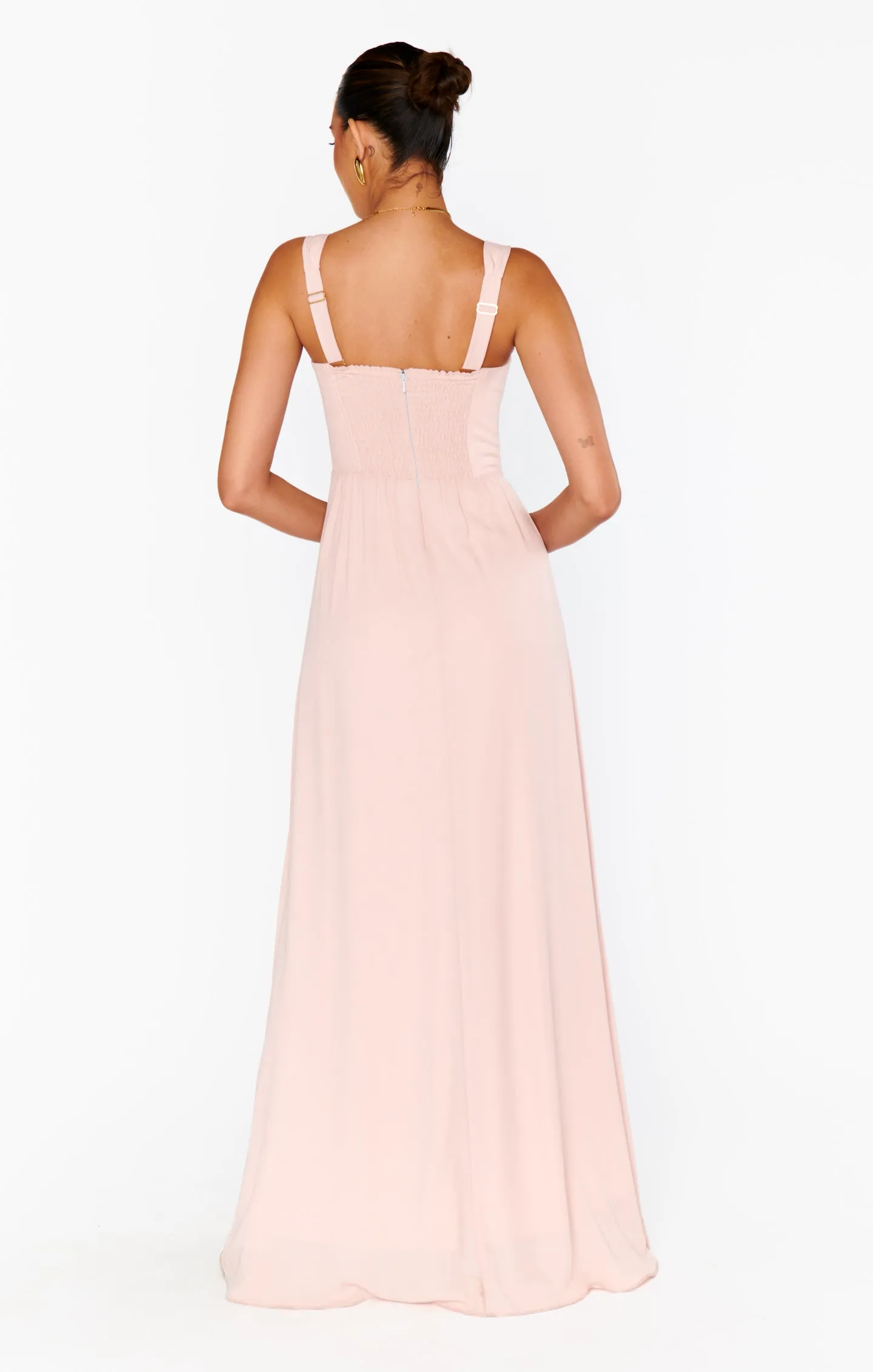 Nina Maxi Dress ~ Dusty Blush Crisp