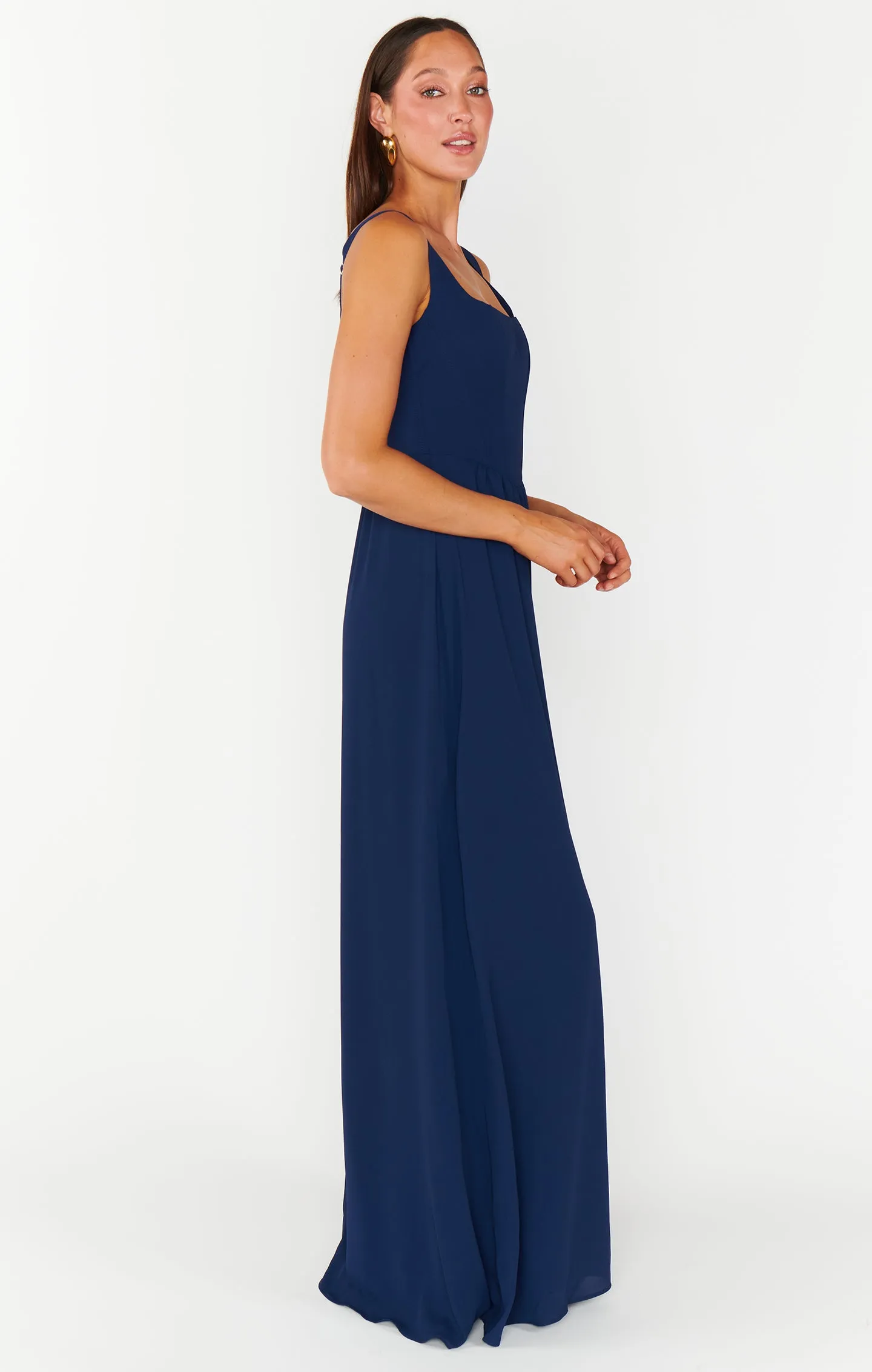 Nina Maxi Dress ~ Rich Navy Crisp