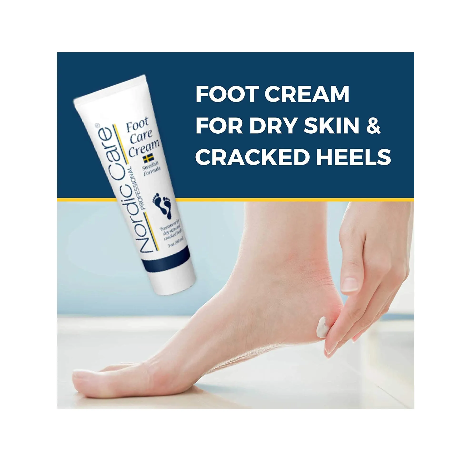 Nordic Care Foot Care Cream with Urea & Glycerin soften calluses and repairs dry skin & cracked heels