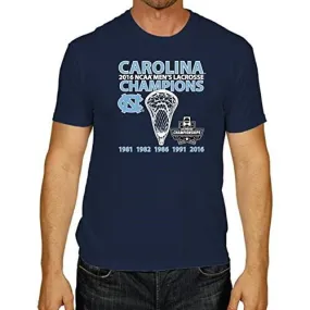 North Carolina Tar Heels 2016 Lacrosse LAX National Champions Navy T-Shirt