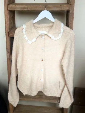 Oatmeal Peter Pan Cardi