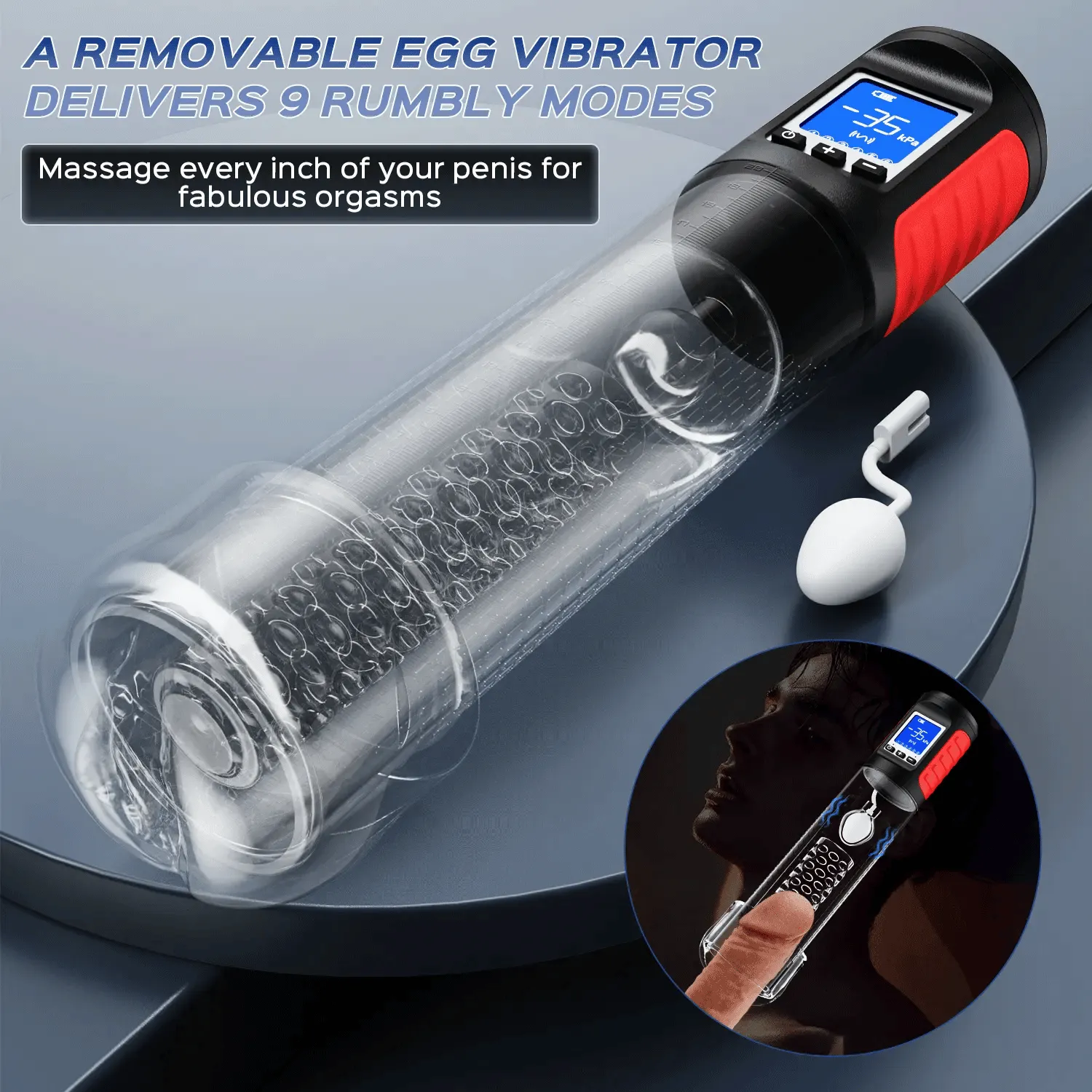 Odin - 2 in 1 Automatic Vibrating Male Masturbator Penis Pump with Sleeve