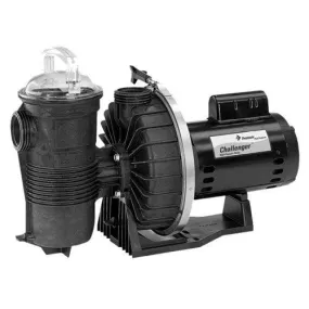 Pentair CFII-N1-3/4F Challenger Standard Efficiency Single Speed Full Rated High Flow Inground Pump, 3/4 HP